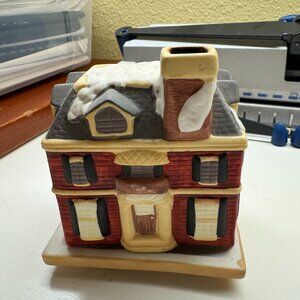 Claire Burke Christmas House Memories Porcelain Scent Burner Cover 1987 Vintage